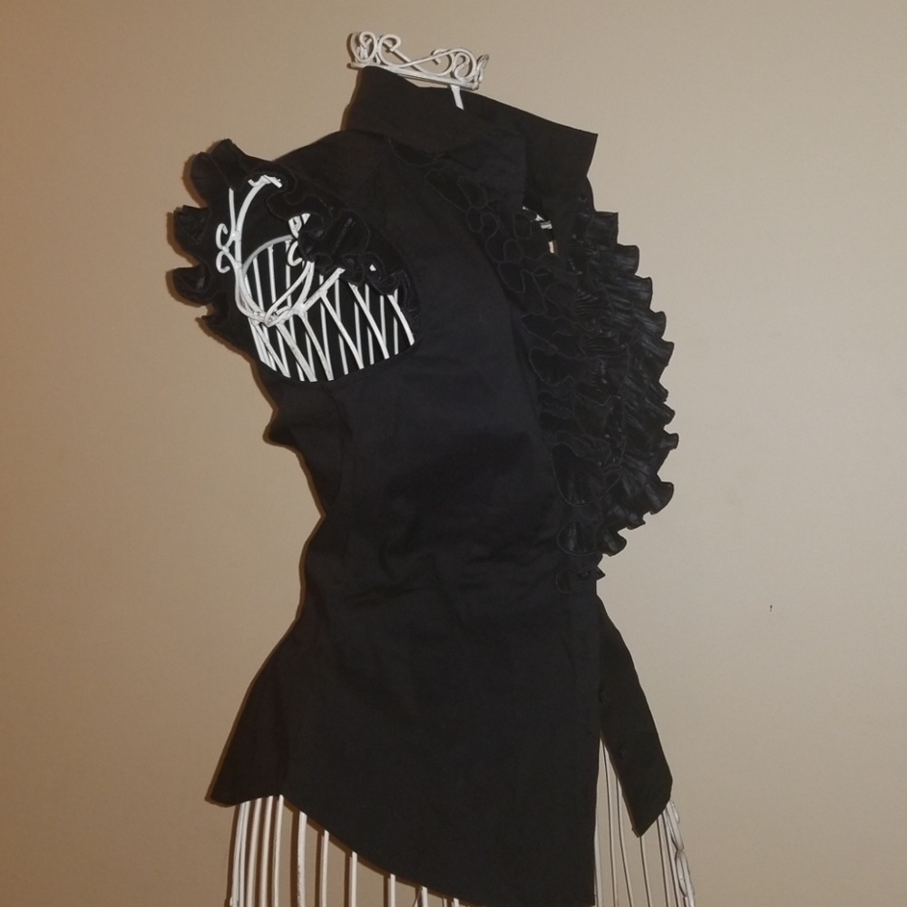 Bebe Ruffle Blouse - Picture 3 of 8